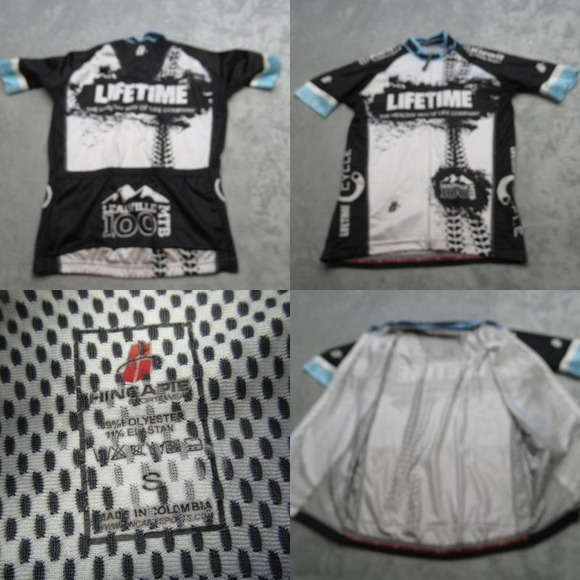 Hincapie Cycling Jersey Unisex Small Black Lifetime Leadville 100 MTB‎ Full Zip - Picture 1 of 16
